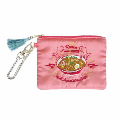 MYUUA Embroidered Pouch Sukajan Ramen Pink