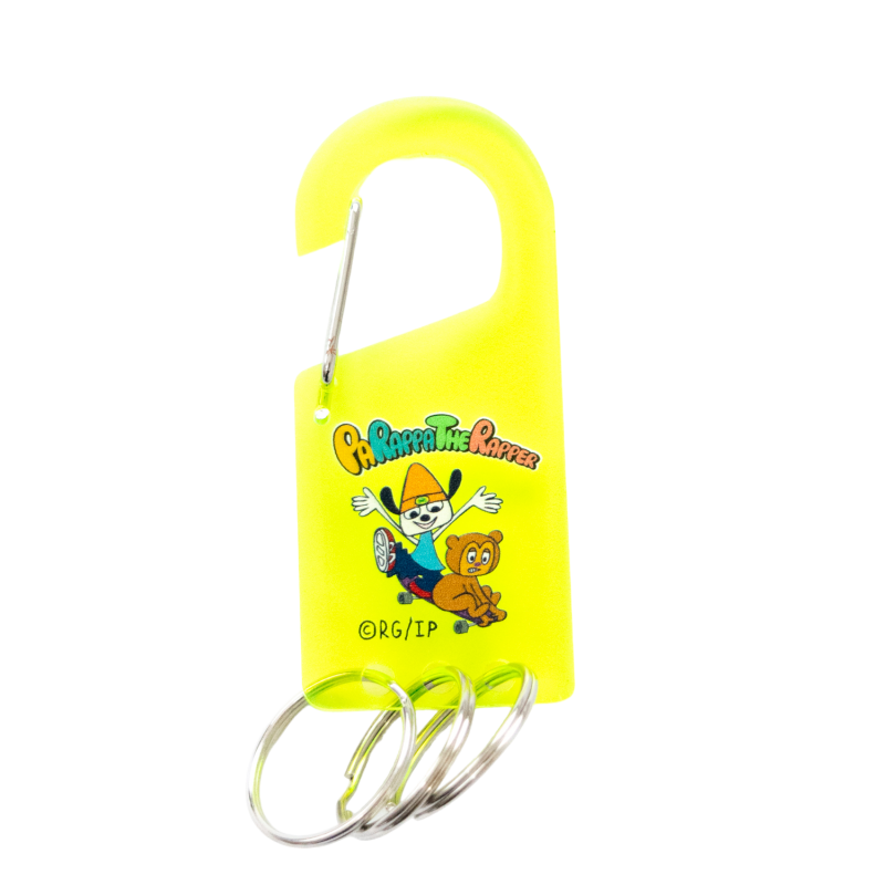 PaRappa the Rapper Acrylic Carabiner (Skateboard) YELLOW GREEN