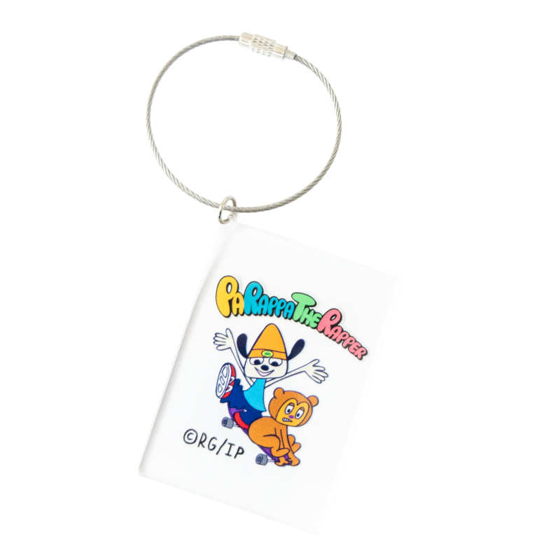 PaRappa the Rapper Acrylic Keychain (Skateboard) CLEAR