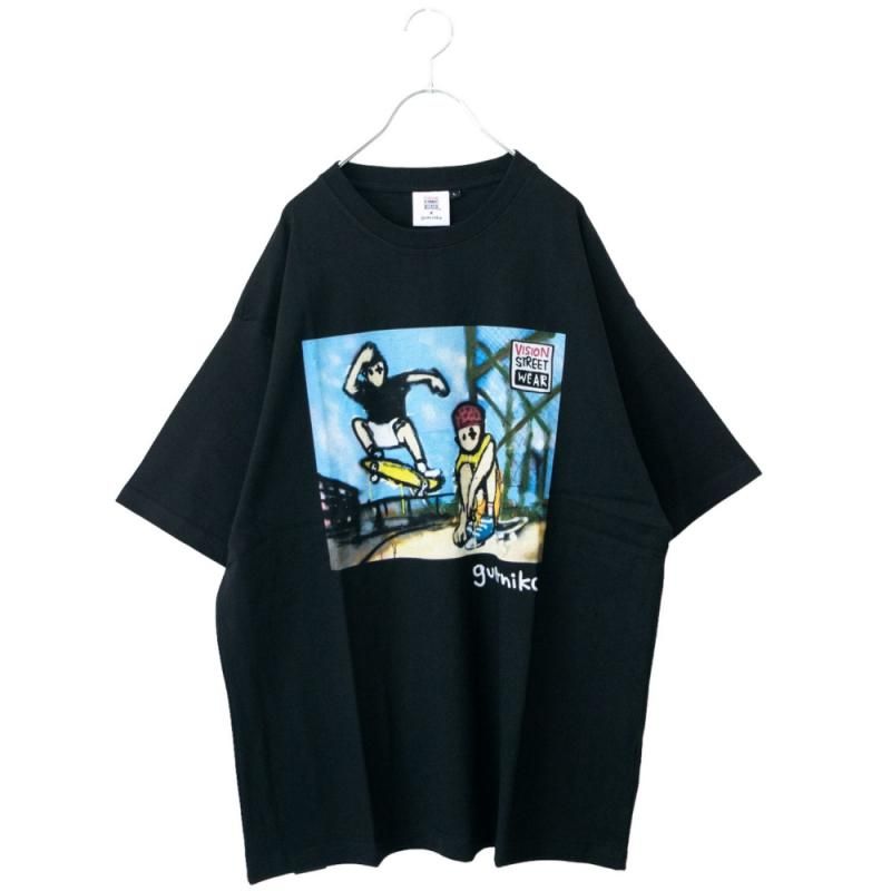 VISION STREET WEAR guernika VISIONアートTシャツ BLACK