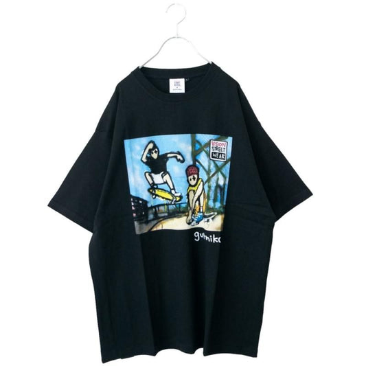 VISION STREET WEAR guernika VISIONアートTシャツ BLACK