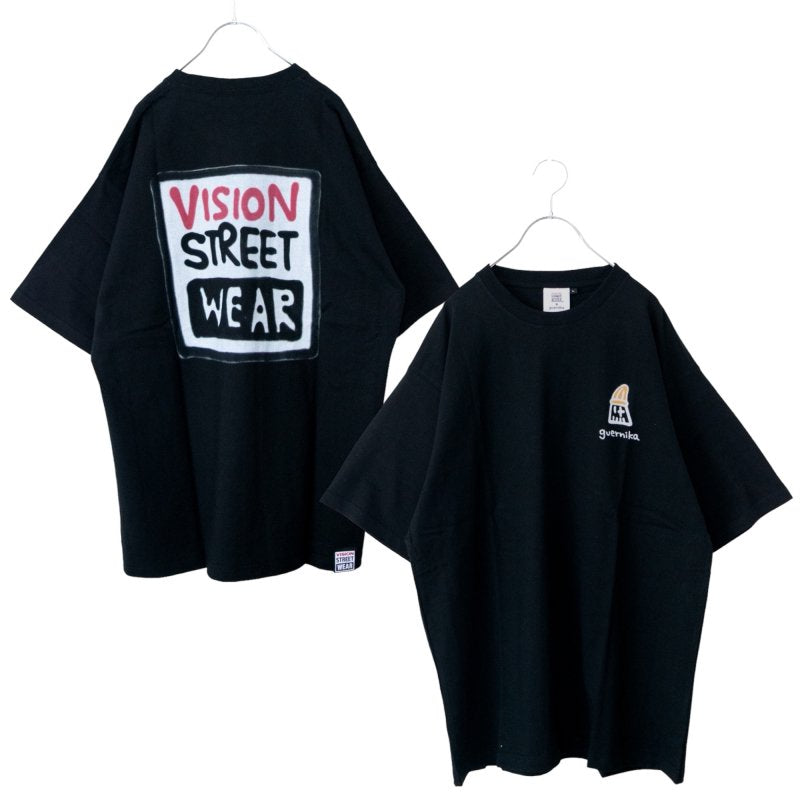 VISION STREET WEAR guernika mag logo T-shirt BLACK