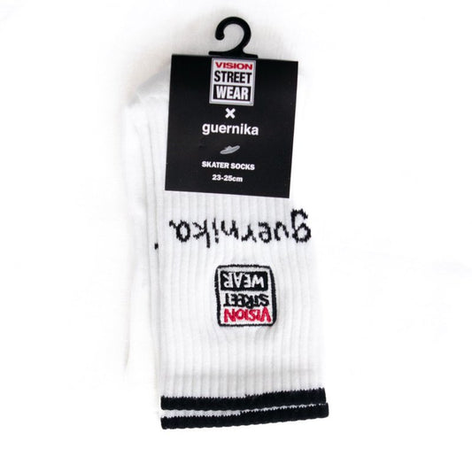 VISION STREET WEAR guernika Mag Logo Socks WHITE