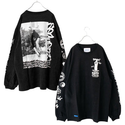 SEQUENZ O.G COLLAGE PUFF プリント ロンT BLACK