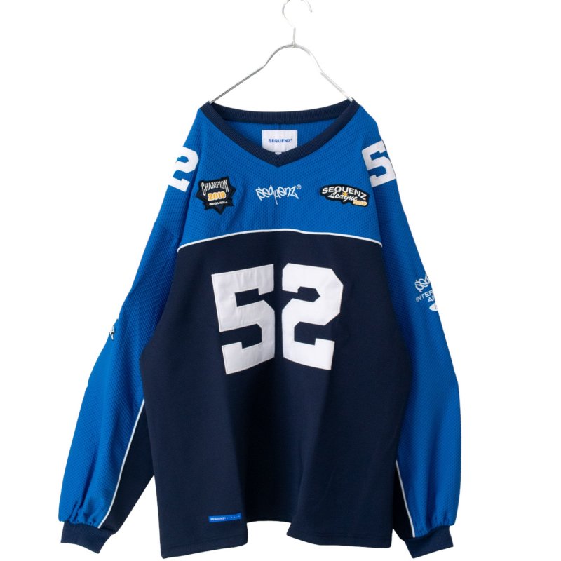 SEQUENZ SQNZ FOOTBALL SHIRT ゲームシャツ BLUE