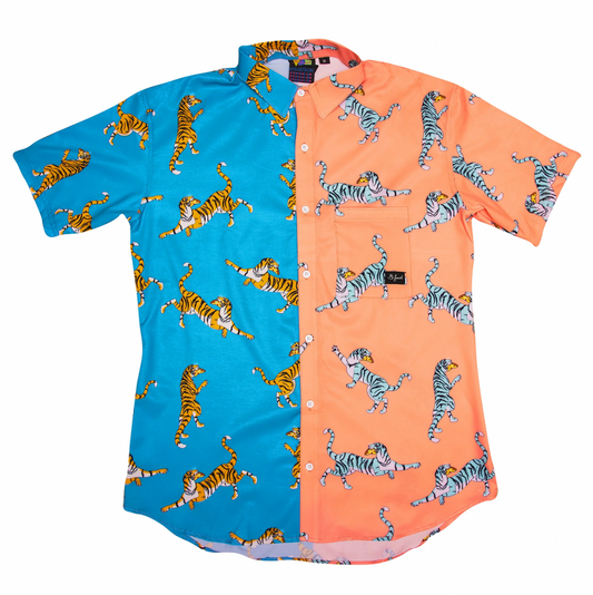 B Fresh Gear Pizza Tiger Stretch Short Sleeve Shirt