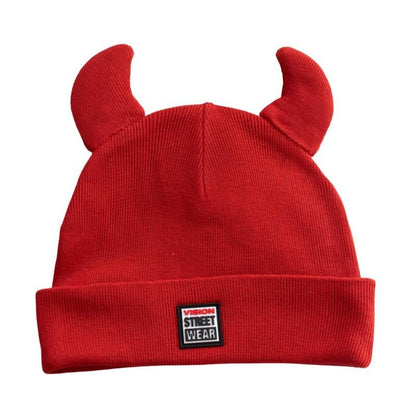 VISION STREET WEAR Devil Knit Cap RED
