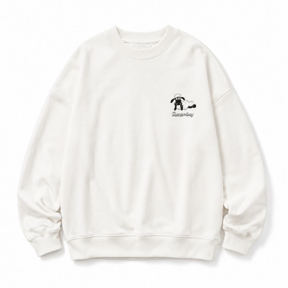 ひつじのショーン ダンボール スウェット トレーナー WHITE