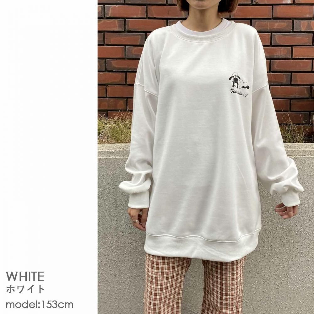 ひつじのショーン ダンボール スウェット トレーナー WHITE