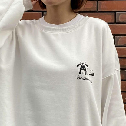 ひつじのショーン ダンボール スウェット トレーナー WHITE