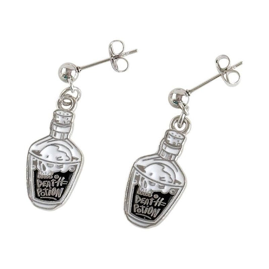 XTS Poison Bottle Skull Pierced Earrings TS0309