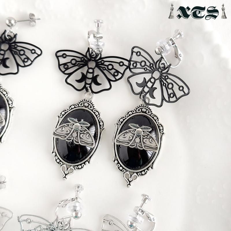 XTS Gothic Butterfly 蝶 ピアス イヤリング TS0311 BLACK