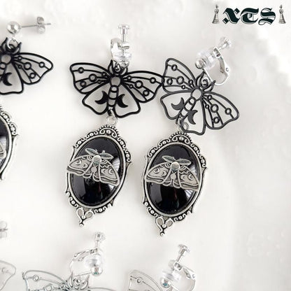 XTS Gothic Butterfly 蝶 ピアス イヤリング TS0311 BLACK