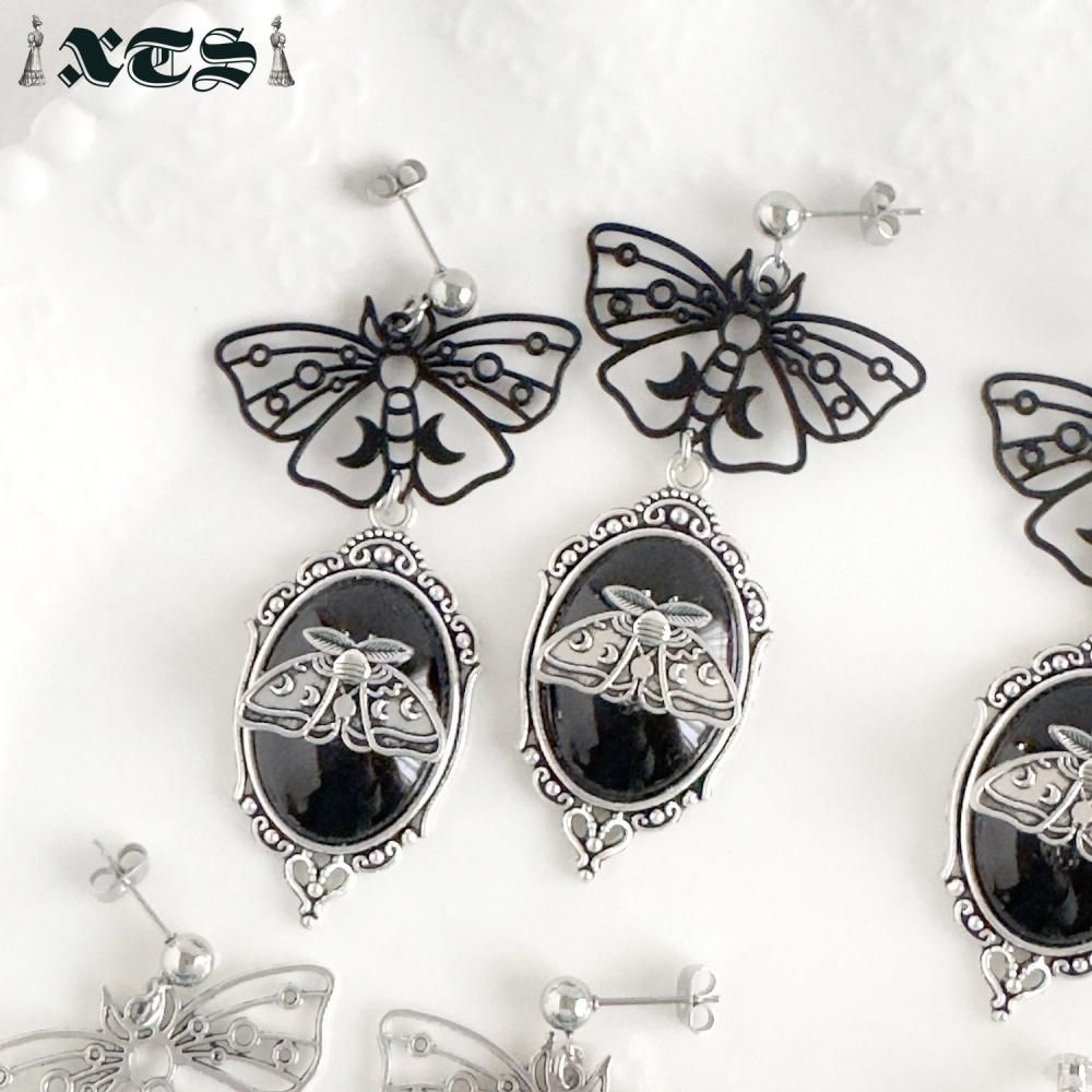 XTS Gothic Butterfly 蝶 ピアス イヤリング TS0311 BLACK