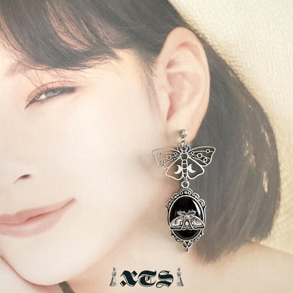 XTS Gothic Butterfly 蝶 ピアス イヤリング TS0311 BLACK