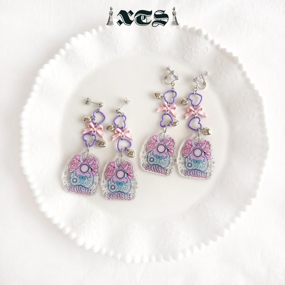 XTS リボン ハート Planchette ピアス イヤリング TS0313