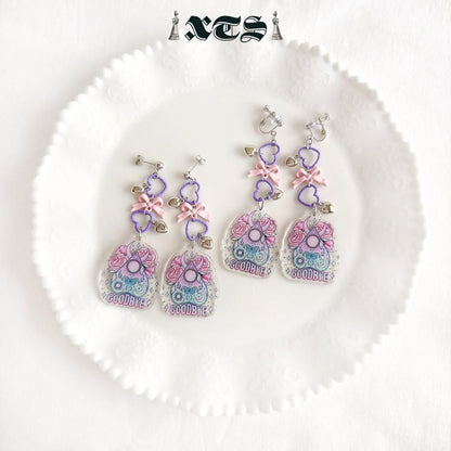 XTS リボン ハート Planchette ピアス イヤリング TS0313