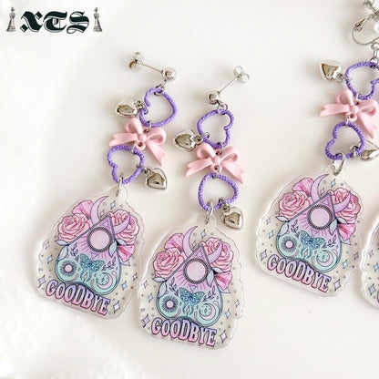 XTS リボン ハート Planchette ピアス イヤリング TS0313