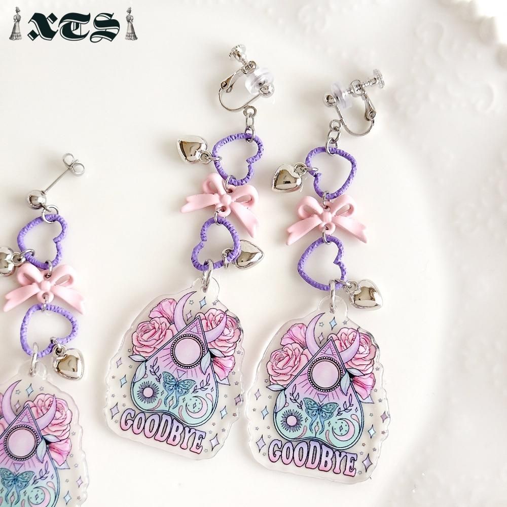 XTS リボン ハート Planchette ピアス イヤリング TS0313