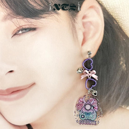 XTS リボン ハート Planchette ピアス イヤリング TS0313