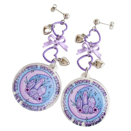 XTS Crystal and Moon Earrings TS0315