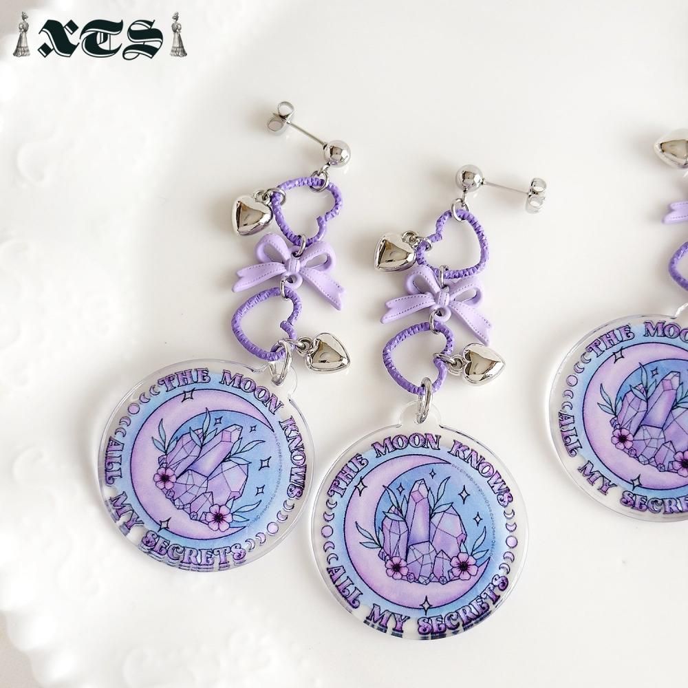 XTS Crystal and Moon ピアス イヤリング TS0315
