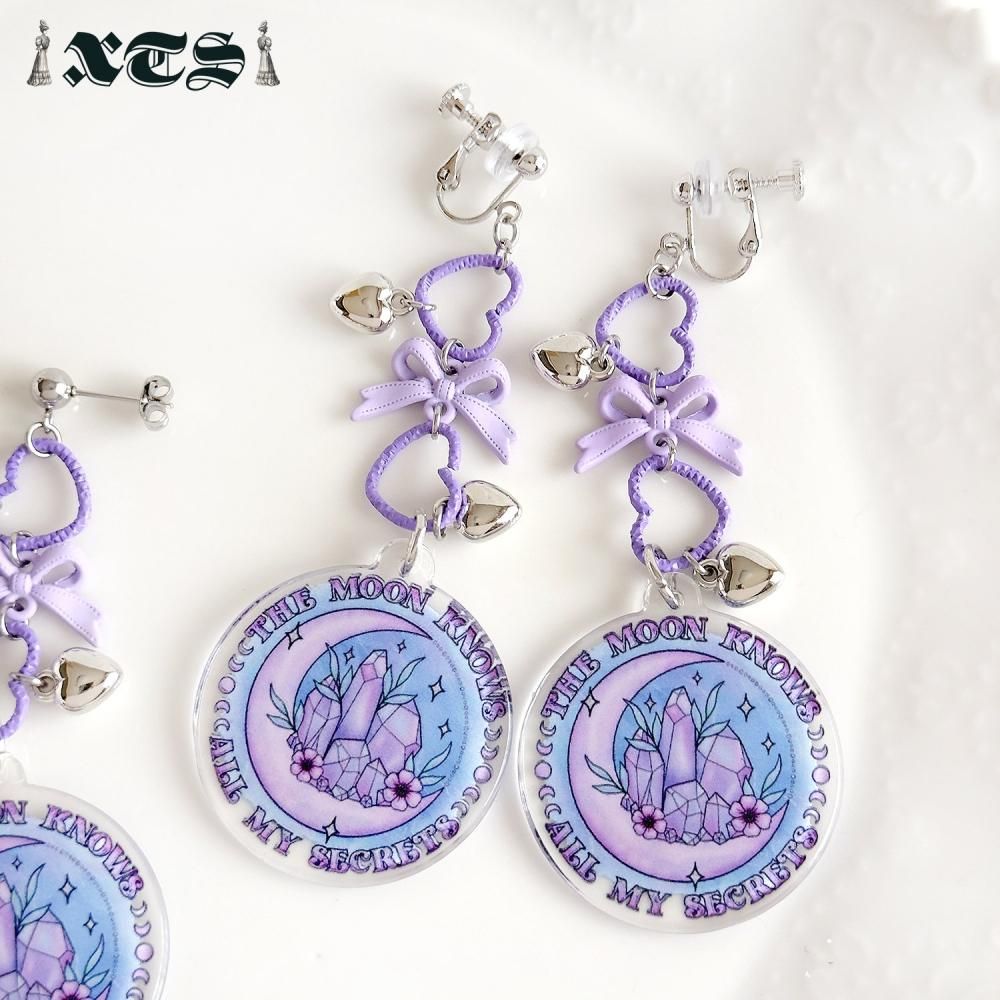 XTS Crystal and Moon ピアス イヤリング TS0315