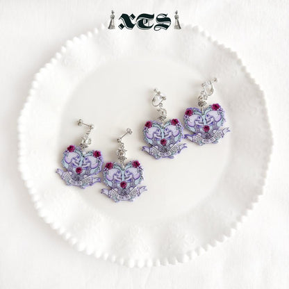 XTS Skeleton Heart ピアス イヤリング TS0316