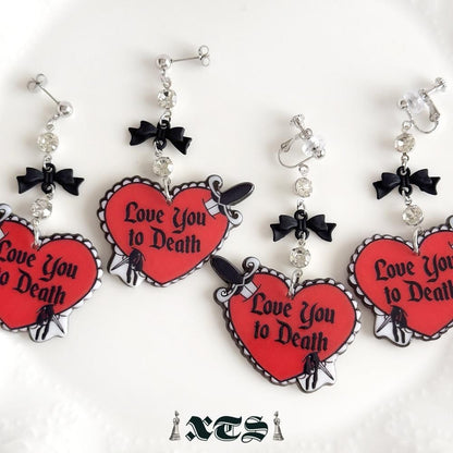 XTS Love You To Death Heart ピアス イヤリング TS0319