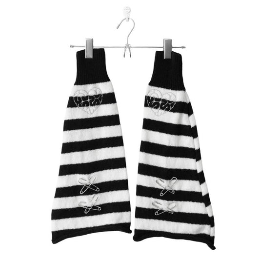ACDC RAG ICHGO CHA~N Brain Heart Leg Warmers BLACK WHITE