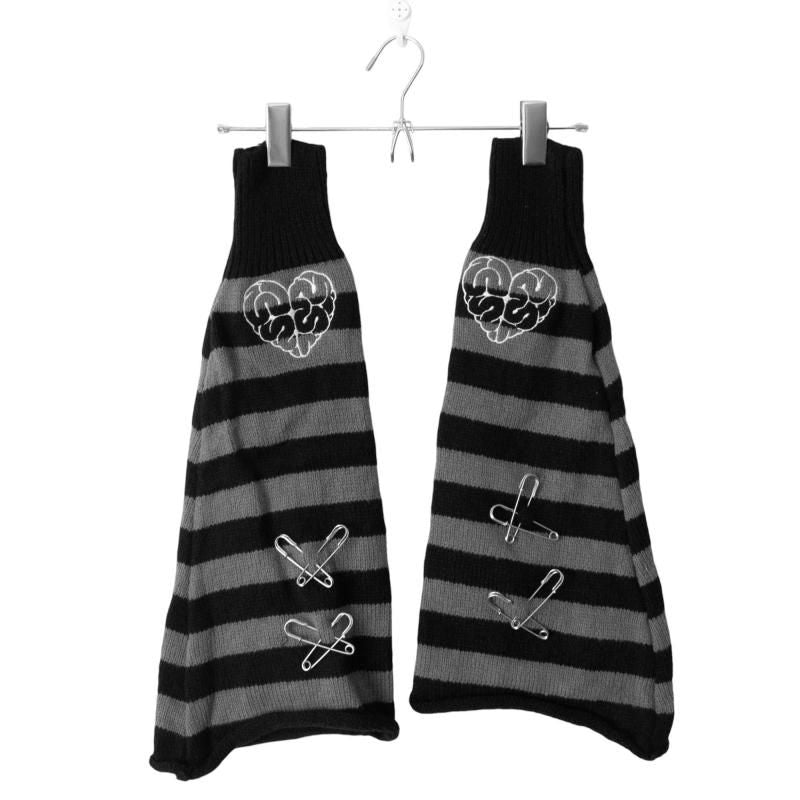 ACDC RAG ICHGO CHA~N 脳みそハート レッグウォーマー BLACK GRAY