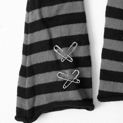 ACDC RAG ICHGO CHA~N 脳みそハート レッグウォーマー BLACK GRAY