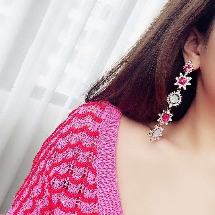 Purple Cream P022 ビジューロング ピアス