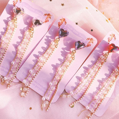 Purple Cream P159 ビジュー ピアス