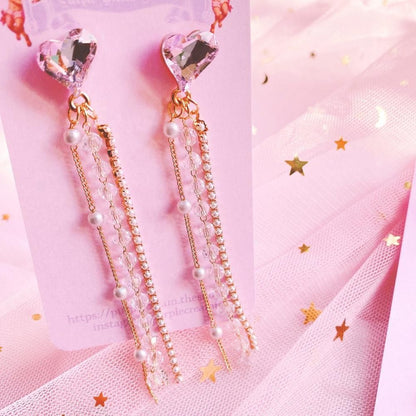 Purple Cream P159 ビジュー ピアス
