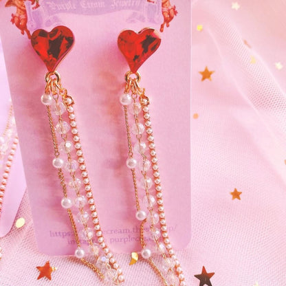 Purple Cream P159 ビジュー ピアス