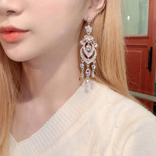 Purple Cream P557 Beaded Earrings