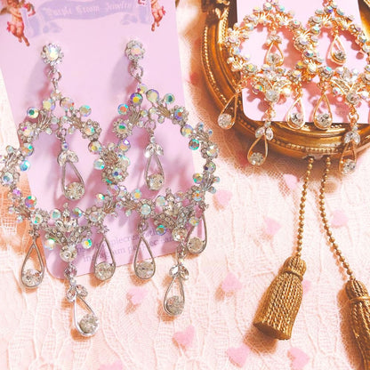 Purple Cream P621 ビジュー ピアス