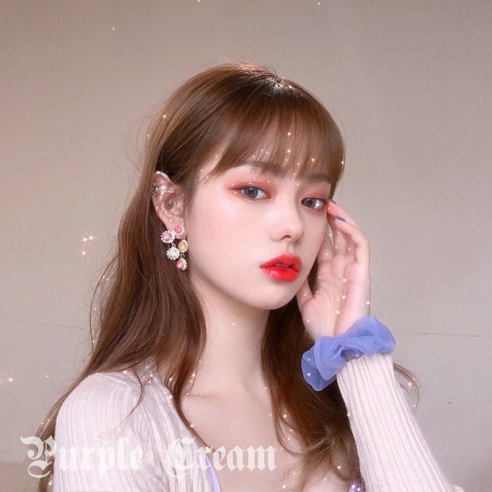 Purple Cream P631 ビジュー ピアス