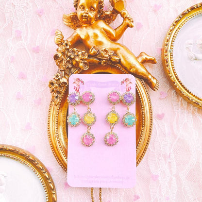 Purple Cream P631 ビジュー ピアス