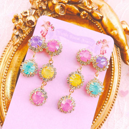 Purple Cream P631 ビジュー ピアス