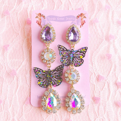 Purple Cream P596 ビジュー ピアス