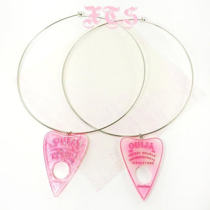 XTS ウィジャボード グリッター ピンク ネックレス SILVER PINK