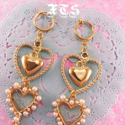 XTS ハートクラブ イヤリング ピアス GOLD
