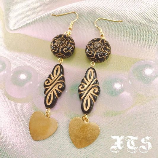 XTS Rack Gold Retro Long Earrings