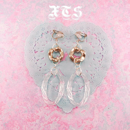 XTS クリアリング シルバー ピアス イヤリング