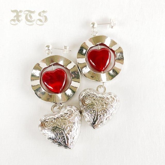 XTS Framed Heart Earrings