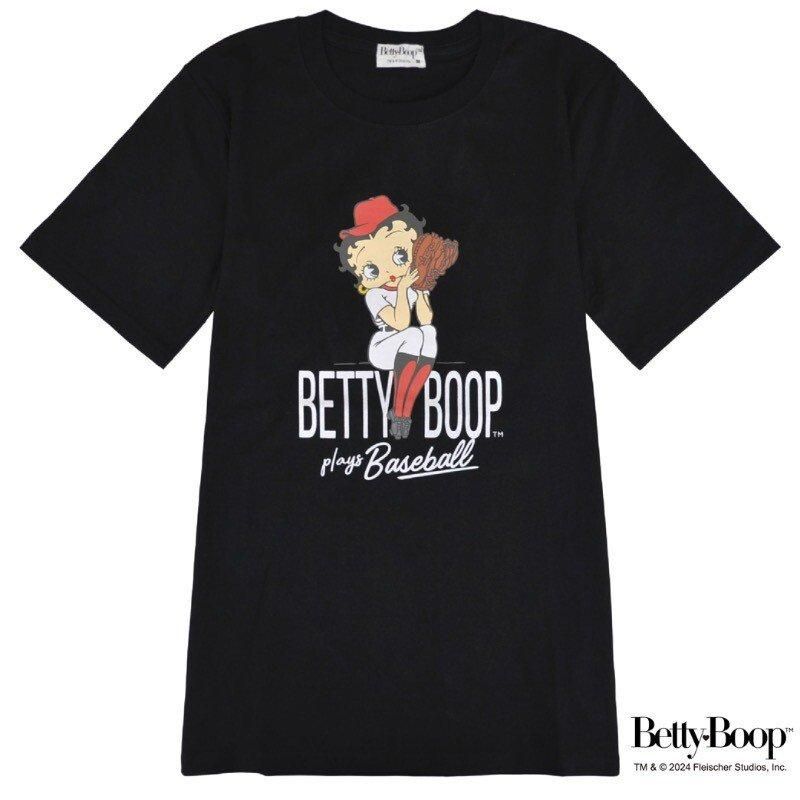 BETTY BOOP ベティちゃん プリント Tシャツ BLACK