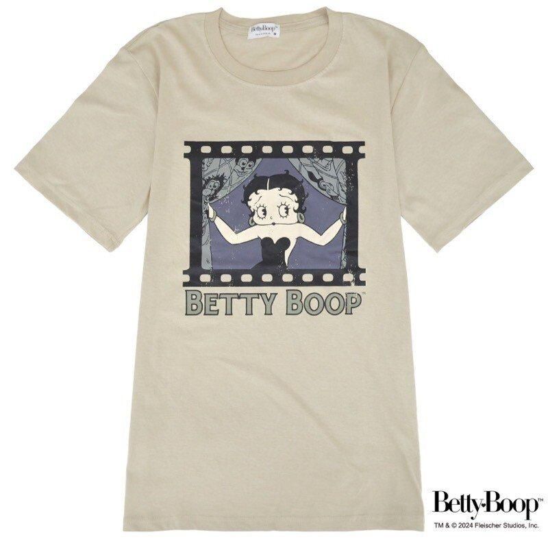 BETTY BOOP フィルム ベティちゃん プリント Tシャツ IVORY