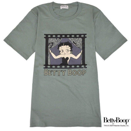 BETTY BOOP フィルム ベティちゃん プリント Tシャツ KHAKI